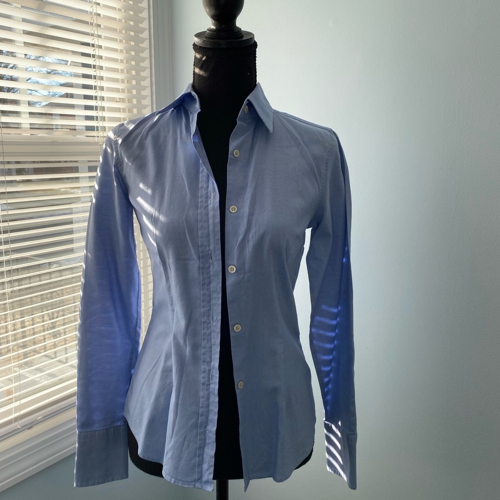 Mauro Grifoni Sky Blue Casual Button Down Shirt